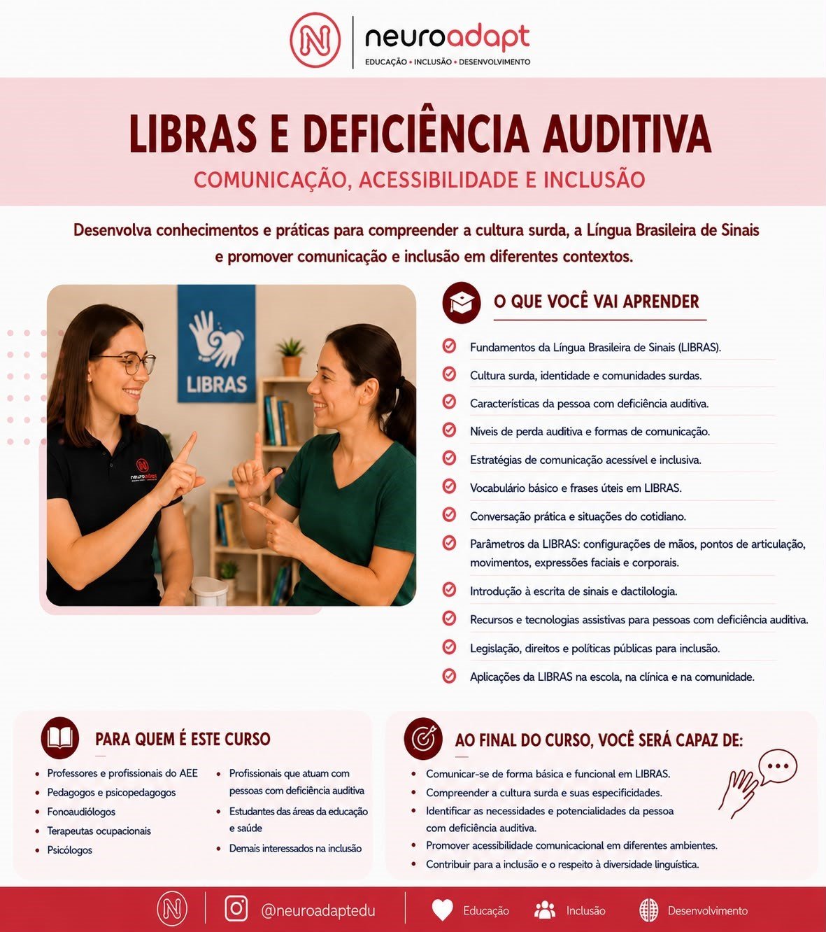 Material do curso Libras e Deficiência Auditiva